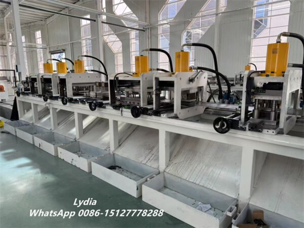 Z Profile Automobile Bottom Beam Roll Forming Machine With Holes Punching And Curving