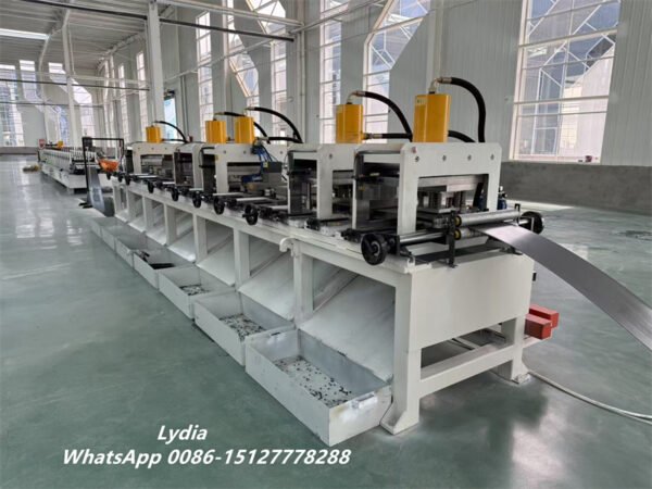 Z Profile Automobile Bottom Beam Roll Forming Machine With Holes Punching And Curving