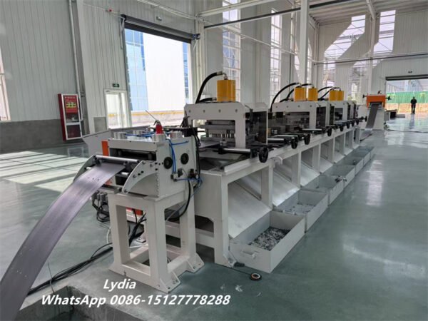 Z Profile Automobile Bottom Beam Roll Forming Machine With Holes Punching And Curving