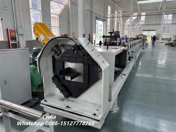 Z Profile Automobile Bottom Beam Roll Forming Machine With Holes Punching And Curving