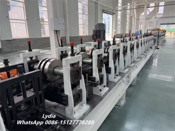 Z Profile Automobile Bottom Beam Roll Forming Machine With Holes Punching And Curving