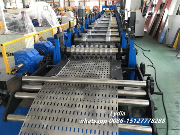 High Effective 12 Stations Cable Tray / Arch Sheet Roll Forming Machine For Roof Building Cable Tray Making Roll Forming Machine