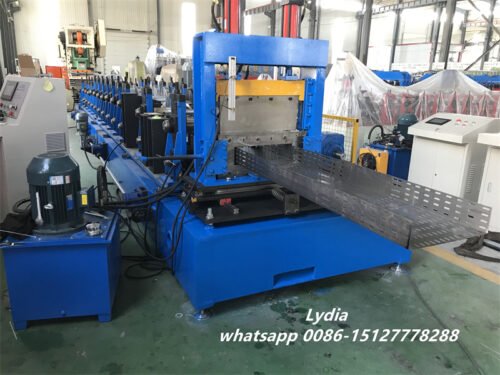 High Effective 12 Stations Cable Tray / Arch Sheet Roll Forming Machine For Roof Building Cable Tray Making Roll Forming Machine