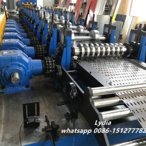 High Effective 12 Stations Cable Tray / Arch Sheet Roll Forming Machine For Roof Building Cable Tray Making Roll Forming Machine