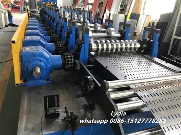 High Effective 12 Stations Cable Tray / Arch Sheet Roll Forming Machine For Roof Building Cable Tray Making Roll Forming Machine