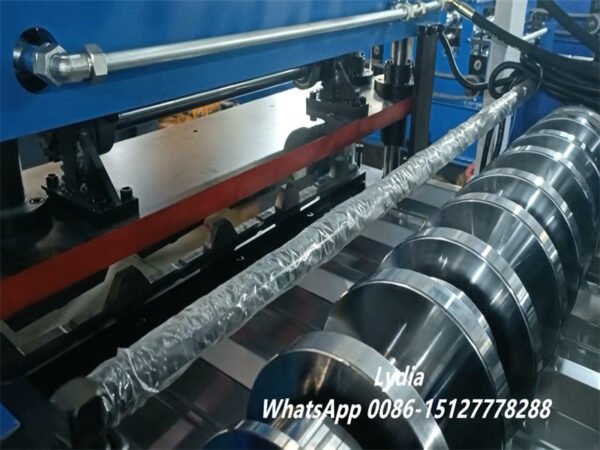 High Speed Stainless Steel Trapezoidal Roof Tile Forming Machine Metal Roofing Tile Making Machine Chain Driven Roof Tile Roll Former