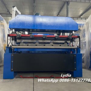 High Speed Stainless Steel Trapezoidal Roof Tile Forming Machine Metal Roofing Tile Making Machine Chain Driven Roof Tile Roll Former