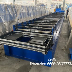 High Speed Stainless Steel Trapezoidal Roof Tile Forming Machine Metal Roofing Tile Making Machine Chain Driven Roof Tile Roll Former