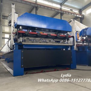 High Speed Stainless Steel Trapezoidal Roof Tile Forming Machine Metal Roofing Tile Making Machine Chain Driven Roof Tile Roll Former
