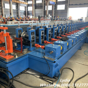 High-speed supermarket shelving upright roll forming machine installed for German racking system manufacturer