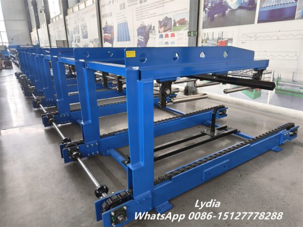 Algeria High Speed T35 T40 0.4-1.2mm Metal Roofing Sheet Forming Machine with Flying Shear Gearbox Transmission