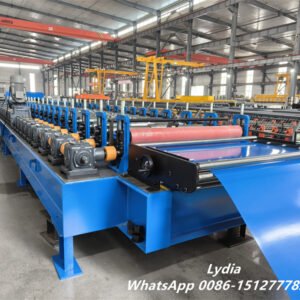 Algeria High Speed T35 T40 0.4-1.2mm Metal Roofing Sheet Forming Machine with Flying Shear Gearbox Transmission