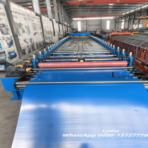 Algeria High Speed T35 T40 0.4-1.2mm Metal Roofing Sheet Forming Machine with Flying Shear Gearbox Transmission