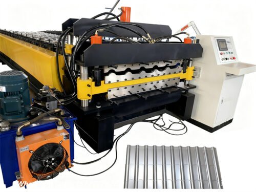 0.3-0.8mm Automatic High Speed Glazed Roof Tile Double Layer Roof Sheet Roll Forming Machine