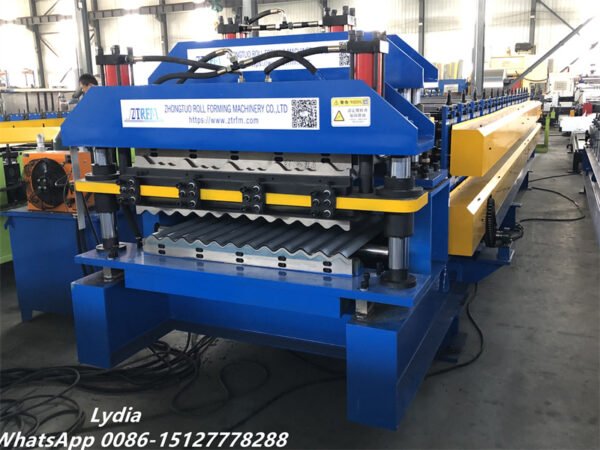 0.3–0.8 mm / 0.8–1.5 mm Antigua Popular High Quality Automatic 1025 Corrugated and Glazed Step Tile Double Layer Metal Roofing Roll Forming Machine