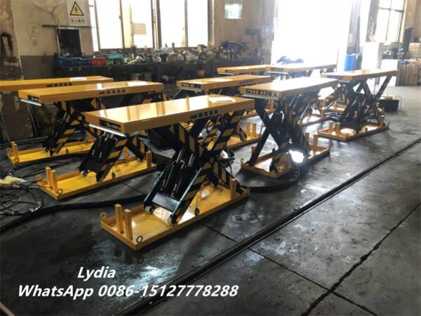Triple Hydraulic Scissor Lift Table 4m High Lift Industrial Platform for Heavy Duty Machine