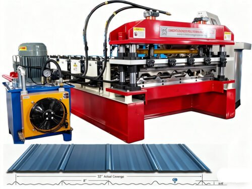 0.4–0.7mm Zhongtuo Machine Fully Automatic Low Rib/Weathershield Roof Panel Roll Forming Machine Trapezoidal Roof Panel