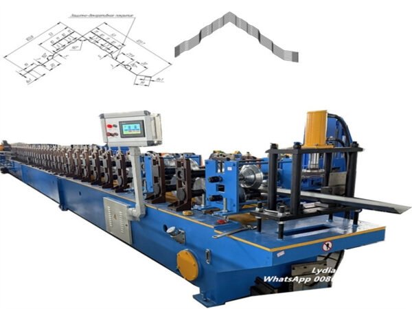 Width Adjustable Ridge Cap Roll Forming Machine Automatic Metal Roof Ridge Cap Production Line