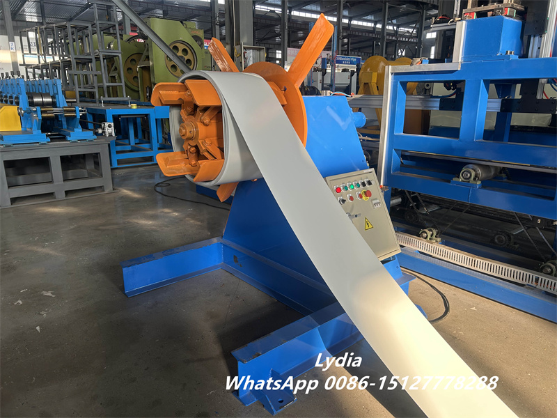 3 ton hydraulic decoiler for wall cladding roll forming machine with automatic coil expansion