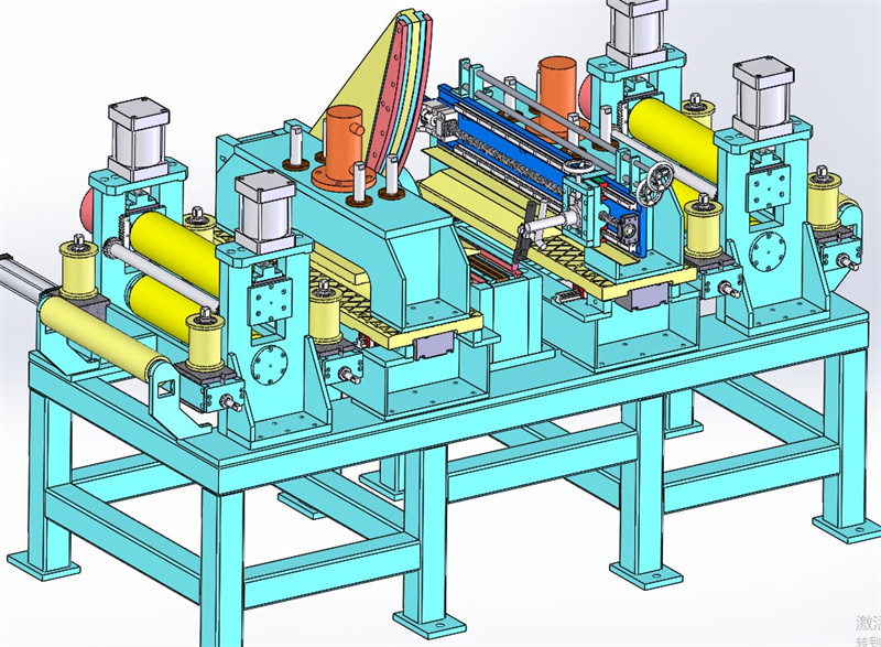 hydraulic decoiler and leveling system for steel coils