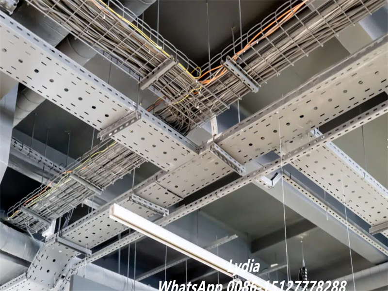 Finished perforated metal cable trays produced by roll forming machine