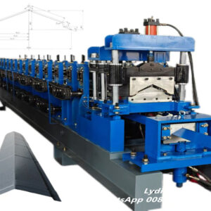 Double Ridge Cap12 Double Layer Ridge Cap Roll Forming Machine working on color steel coil