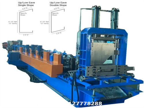 Double Slope Eave Struts Roll Forming Machine Purlin & Structural Steel Profile Making Line