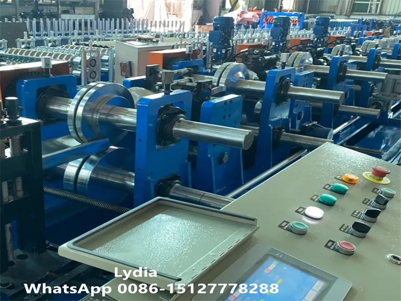 Purlin and structural steel profile roll forming machine with PLC control