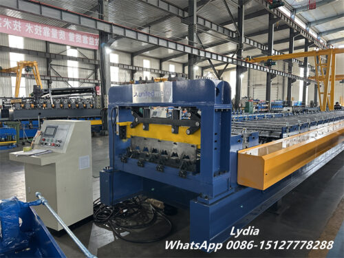 Metal floor deck roll forming machine for composite steel decking