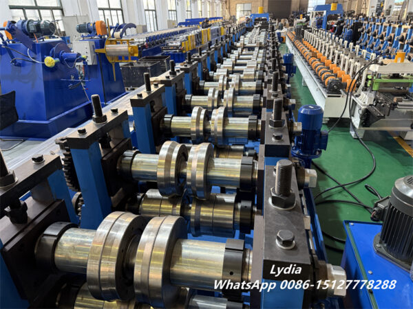 Heavy CZ Purlin06 Cr12 rollers and 80mm solid shafts of heavy duty C Z purlin roll forming machine for thick steel
