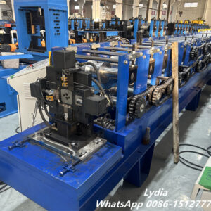 Rain Gutter Machine09 PLC controlled square downspout roll forming machine