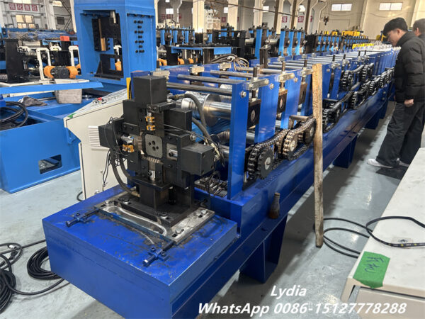 Rain Gutter Machine09 PLC controlled square downspout roll forming machine