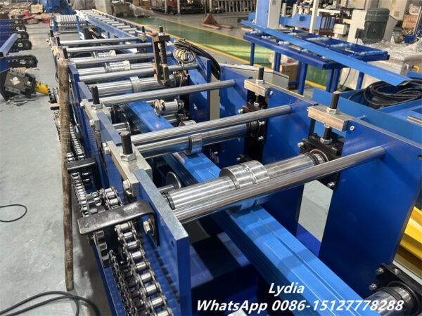 Rain Gutter Machine10 automatic square downspout roll forming machine with exit shear