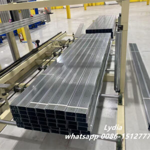 Slotted Deflection Track001 Hydraulic flying cut-off system for slotted deflection track roll forming machine with high length accuracy