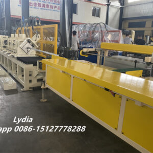 Slotted Deflection Track02 Slotted deflection track roll forming machine for head-of-wall systems with integrated slot forming and flying cut-off
