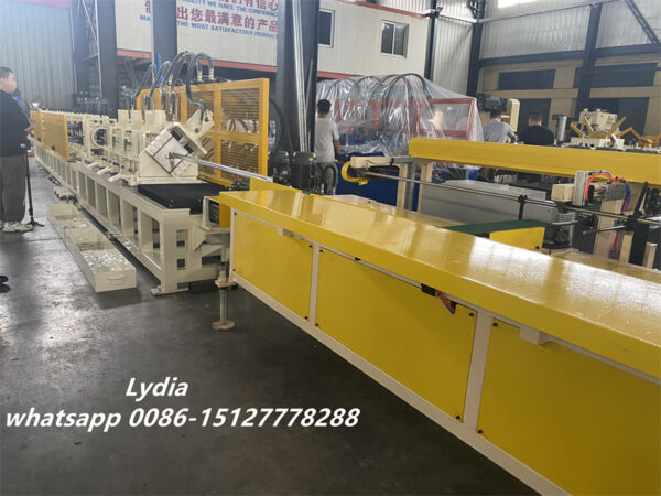 Slotted Deflection Track02 Slotted deflection track roll forming machine for head-of-wall systems with integrated slot forming and flying cut-off