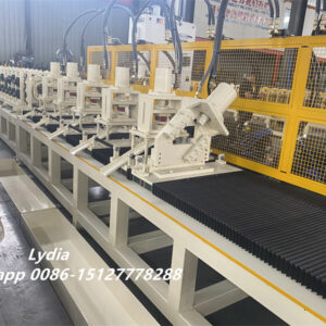 Slotted Deflection Track03 Slotted deflection track roll forming machine for head-of-wall systems with integrated slot forming and flying cut-off