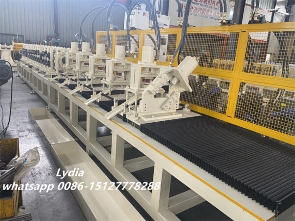 Slotted Deflection Track03 Slotted deflection track roll forming machine for head-of-wall systems with integrated slot forming and flying cut-off