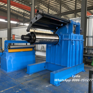cut to Length04 12 ton hydraulic decoiler with loading car for steel coils