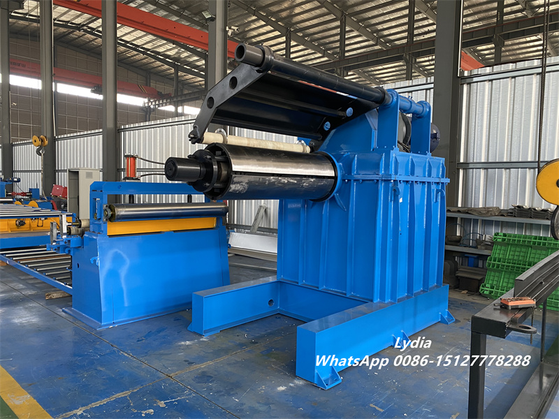 12 ton hydraulic decoiler with loading car for steel coils