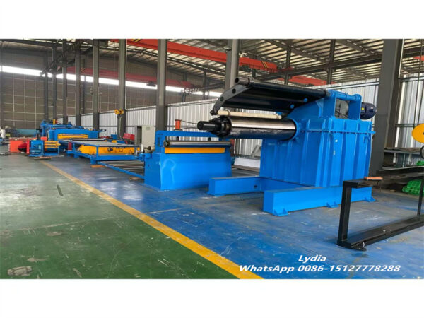 cut to Length05 12 ton hydraulic decoiler with loading car for steel coils
