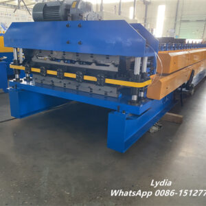 motor shearing double layer roll forming machine