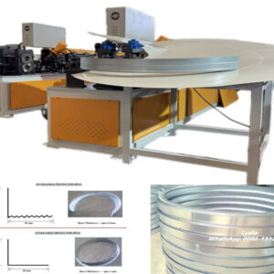 automatic steel coil edge protector ring machine in production