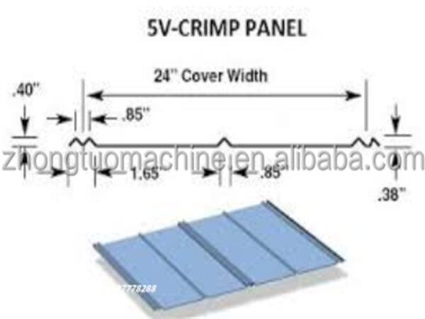 5v Metal Roof Panel 03 5V crimp metal roofing panels for residential buildings USA