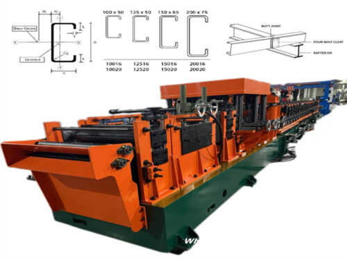 C Purlin04 Cr12 cutting system for C steel purlin machine