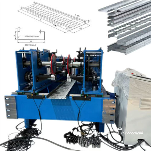 Cable tray roll forming machine for galvanized steel and aluminum trays