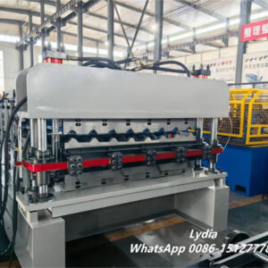 Double Layer 1204 Double layer roof trapezoidal sheet roll forming machine for GI steel roofing production