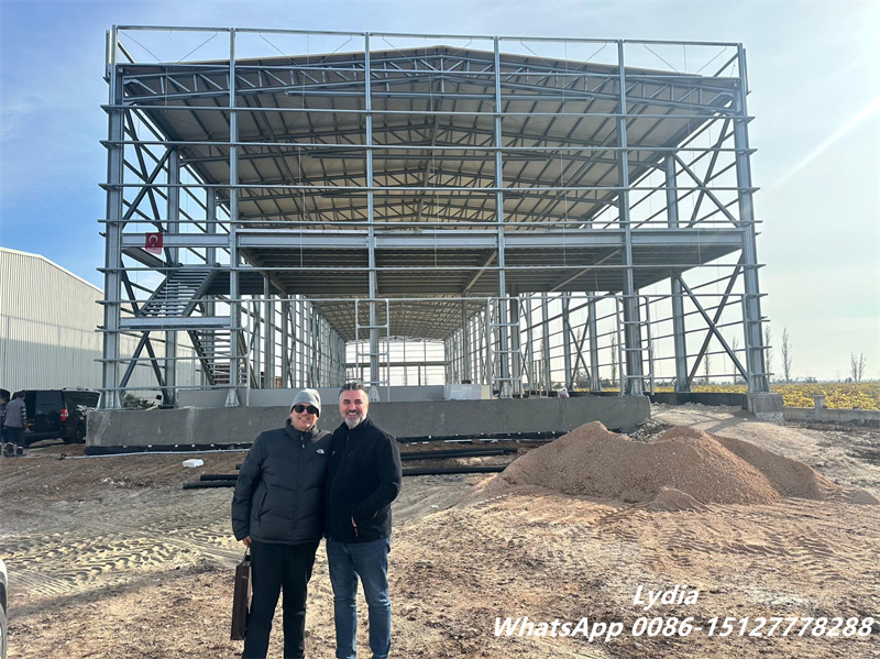 steel frame purlin machine installation at customer site