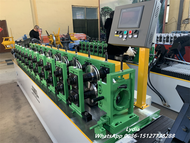 Metal stud and track roll forming machine for drywall system