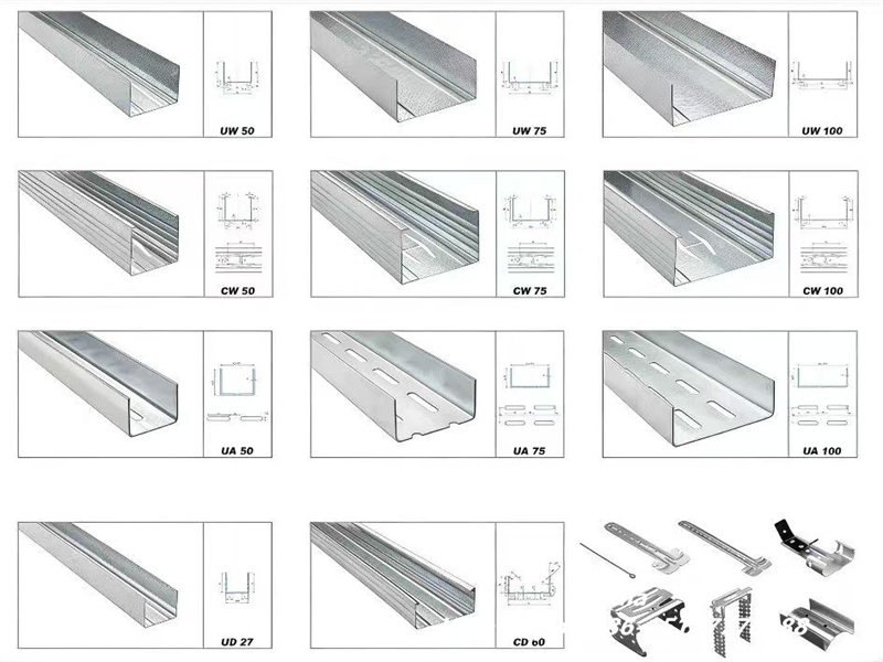 Metal stud and track roll forming machine for drywall system